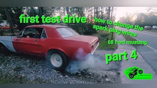 how to replace spark plug wires on a 289  68 Ford mustang build part 4