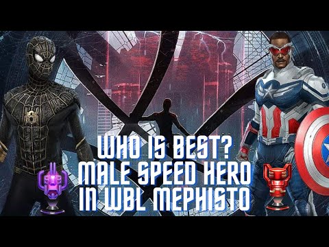 Black Spiderman No Way Home vs Falcon in WBL Mephisto - Who is Speed Male Meta in MFF 7.70