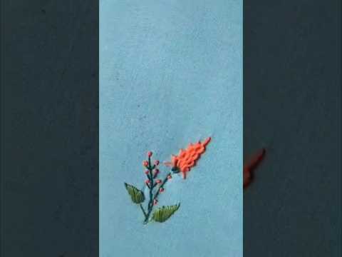 beautiful embroidery flower #stitch #embroidery