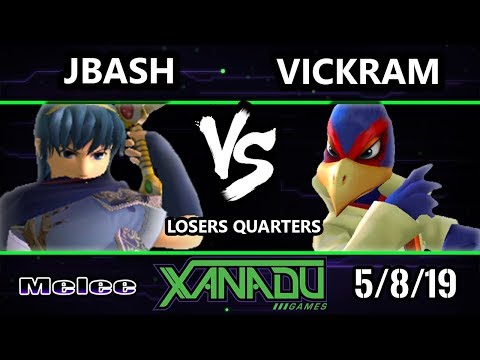 S@X 301 SSBM - JBash (Marth) Vs. Vickram (Falco) - Smash Melee Losers Quarters