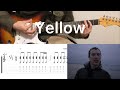 Coldplay Yellow Guitar Cover With Tabs Chords