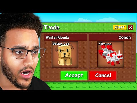 Trading From Golden Lab To KITSUNE in 24 Hours (Grow A Garden)