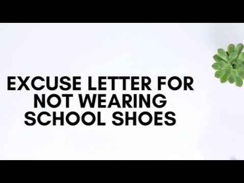 An application to your class teacher for the permission of  WEARING SANDLES in the school. Video
