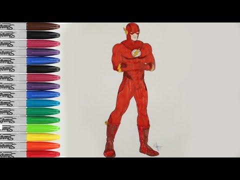 The Flash Coloring Pages The Flash Justice League Fun Pages SAILANY Coloring Kids