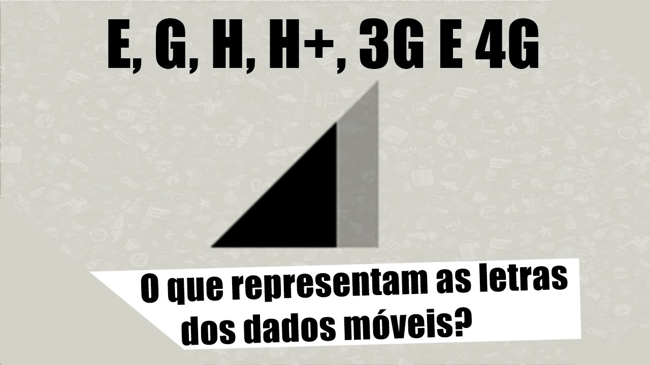 O que significa as letras E, G, H, H+, 3G E 4G