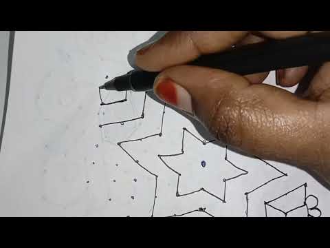 Easy 11*6 dot  kolam design @Threadandtastewithranjani@kolam @floor art