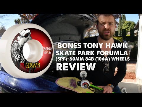 REVIEW Bones tony hawk Skate Park Forumla (SPF)  60mm 84b (104A) wheels