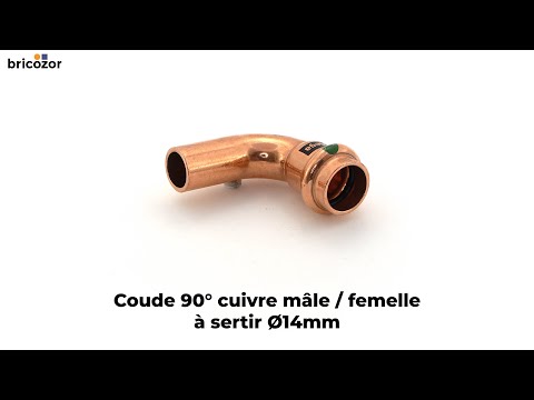 Coude cuivre 90° mâle / femelle à sertir VIEGA