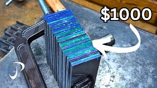 Making a $1000 Gradient Mosaic Damascus Chef Knife