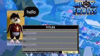 How To Get All Title | Blox Fruits