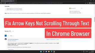 Fix Arrow Keys Not Scrolling Webpages, Navigating Through Text in Chrome Browser