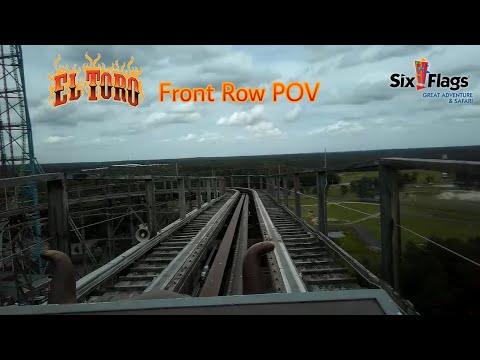 El Toro Prefab. Wooden Coaster Front Row POV June 2022 - Six Flags Great Adventure (No Copyright)