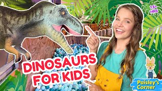 Download lagu Dinosaurs for Kids with Silly Ms Lily! 🦕 | Dinosaur Indoor Playground   Dino Egg Hunt   Dino Island mp3