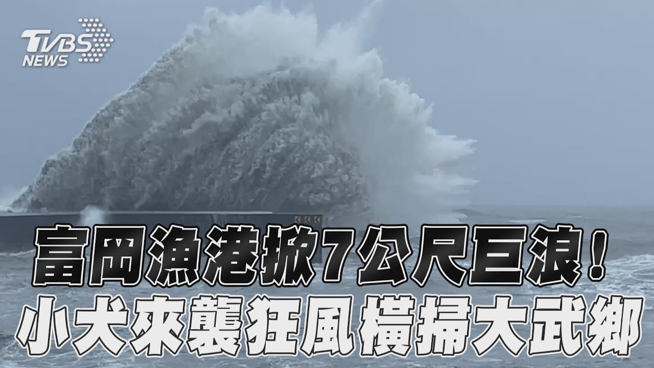 影音/富岡漁港掀7公尺巨浪! 小犬來襲狂風橫掃大武鄉