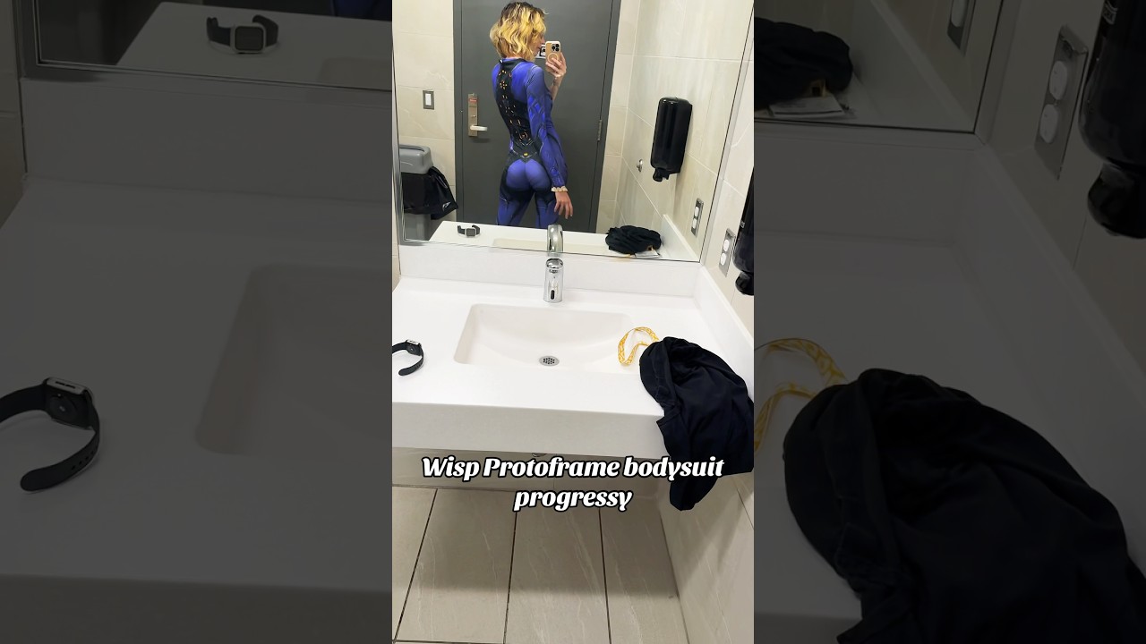 Progress on Wisp’s bodysuit #warframe #wisp #cosplay