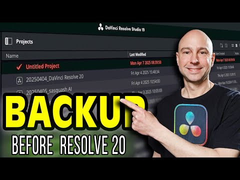 Before UpGrading to DAVINCI RESOLVE 20, Backup the Project Library!