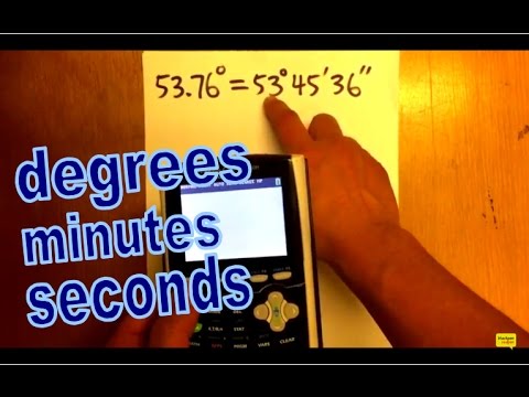 Degrees to DMS, on TI84