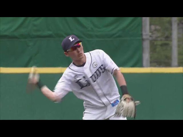 【ファーム】ライオンズ・源田壮亮 復帰後初の守備機会で軽快な動きをみせる!! 2022年6月10日  埼玉西武ライオンズ 対 東京ヤクルトスワローズ