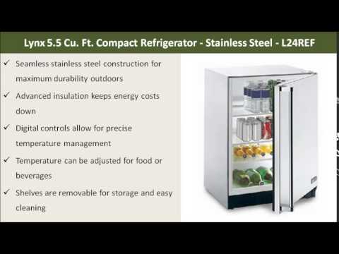 Lynx Compact Refrigerator: Lynx 5.5 Cu. Ft. Compact Refrigerator - Stainless Steel - L24REF