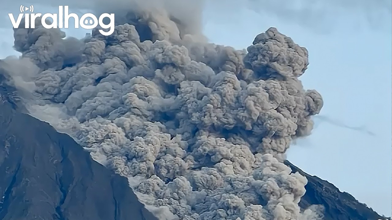 Lava Flows From Semeru Volcano || ViralHog
