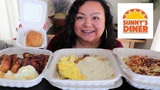 American Diner Breakfast Mukbang