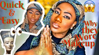 SIMPLE QUICK AND EASY ANCIENT EGYPTIAN MAKEUP | PLUS HISTORICAL INFORMATION
