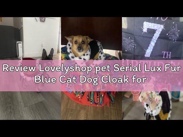 Vídeo relacionado con Lovelyshop Serie de Mascotas Lux Fur Cat Dog Cloak para Disfraces de Halloween, Rey Reina príncipe y Princesa Cosplay-M/Talla M/tamaño Extragrande