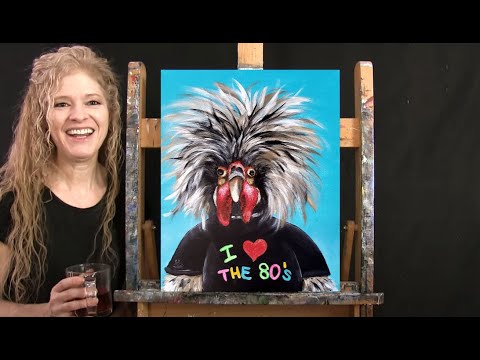 Learn How to Paint "ROCKIN' ROOSTER" with Acrylic - Paint & Sip at Home - Fun Step by Step Tutorial