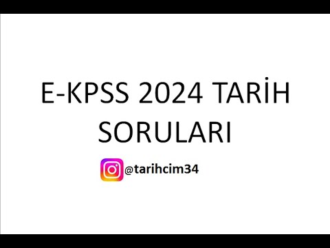 EKPSS 2024 HISTORY QUESTIONS #ekpss2024 #kpsstarih