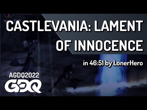 Castlevania: Lament of Innocence by LonerHero in 46:51 - AGDQ 2022 Online