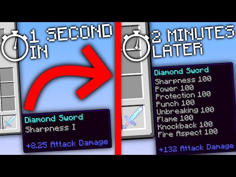 Minecraft UHC but you gain an ENCHANT every SECOND...