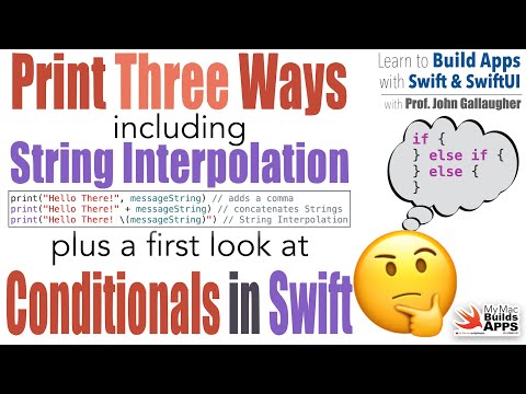 Ch. 1.4. Xcode Playground, Print 3 Ways in Swift, plus an intro to Conditionals (2025)
