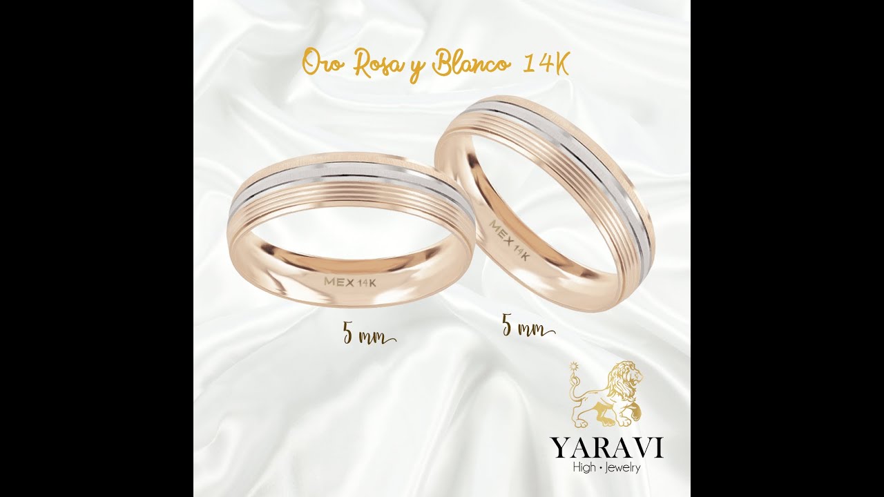 Watch ARGOLLA DE MATRIMONIO CLASICA 5MM ORO BLANCO Y ROSA 14K Now ARGOLLA DE MATRIMONIO CLASICA 5MM ORO BLANCO Y ROSA 14K