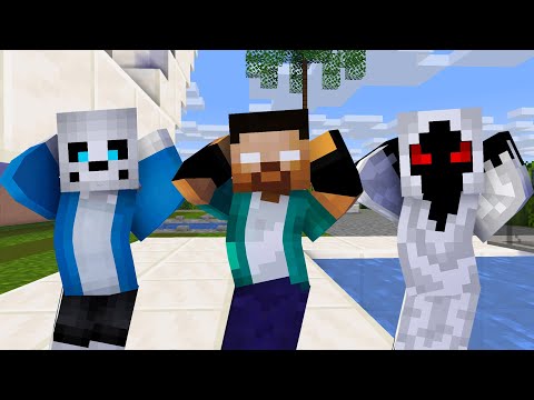 MONSTER SCHOOL : CHICKEN WING MEME HEROBRINE, ENTITY303, SANS - MINECRAFT ANIMATION