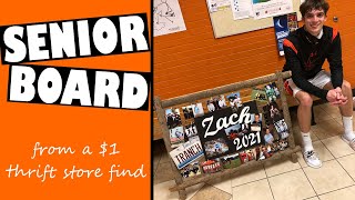 How to make a Senior Graduate Board from a Thrift Store Find #graduation #senior