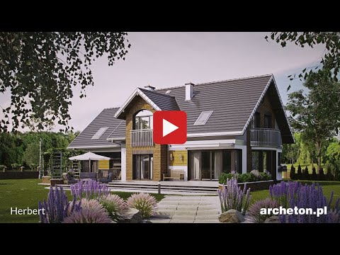 Projekt domu Herbert, 264,8 m2, wirtualny spacer - archeton.pl