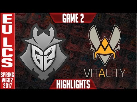 Vitality vs G2 Game 2 Highlights - EU LCS W6D1 Spring 2017 - VIT vs G2 G2