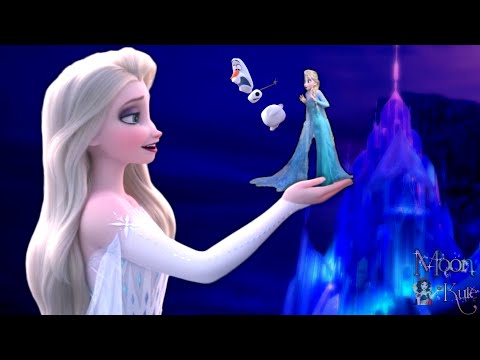 Elsa WHITE DRESS Frozen 2 becomes GIANT ! Queen Elsa White dress Frozen 2 and Queen Elsa Blue dress