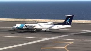 preview picture of video 'Madeira Airport SATA Air Açores DASH 8 Q400 takeoff'