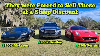 I Bought 3 Exotic Cars that Retailed over $700,000 and got 75% Off because of the Car Market Crash!
