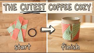 DIY Fabric Cup Sleeve in 30 Minutes ☕ Easy Sewing