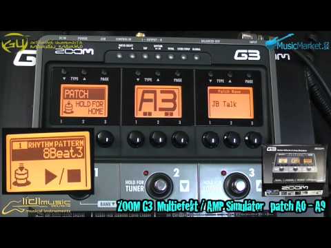 0341 ZOOM G3 sound demo patch A0 - A9