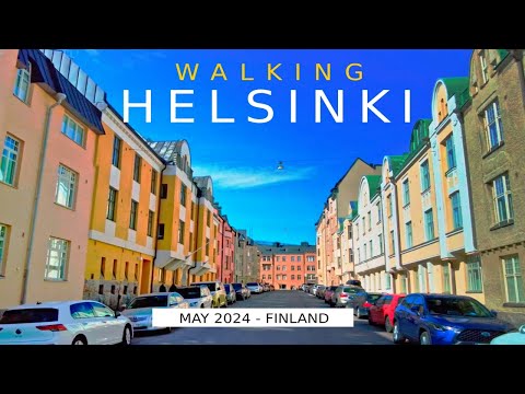 Helsinki Walk: Ullanlinna, Eira, Punavuori to Railway Station, May 2024, Finland [4K] #slowtv