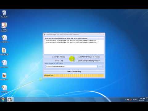 Convert Multiple PDF Files To Excel Files Software