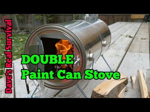 179. Double Paint Can Stove. DIY Hot Tent Heater.