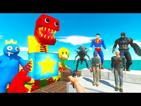 Hunting Boxy Boo & Parkour Fights Mutant Primates Rescues Mercenary - Animal Revolt Battle Simulator