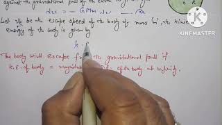 Escape Speed ! Expression for Escape Speed ! Class-11 Physics Ch-8 Gravitation