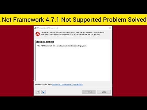 How To Solve .NET Framework 4.7.1 Is Not Supported On This Operating System On Windows 7/8/10 Error
