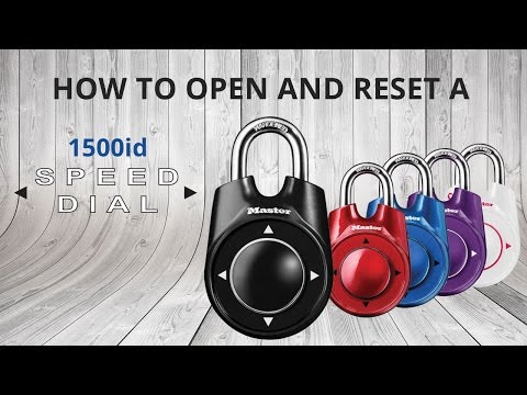 How to Open & Reset a Master Lock 1500iD Speed Dial™ Lock