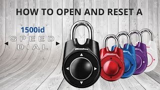 How to Open & Reset a Master Lock 1500iD Speed Dial™ Lock